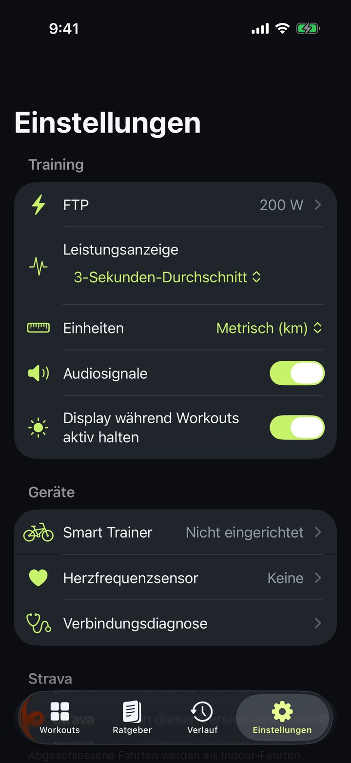 Einfache, private Einstellungen